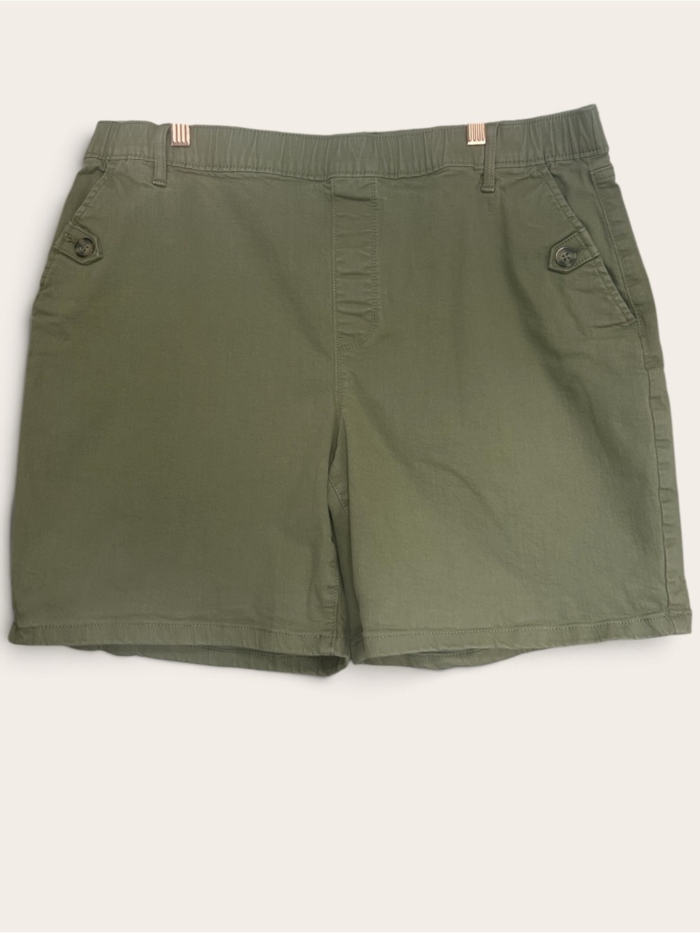 Croft & Barrow Pull On Olive Green Jean Shorts Women’s Size XL